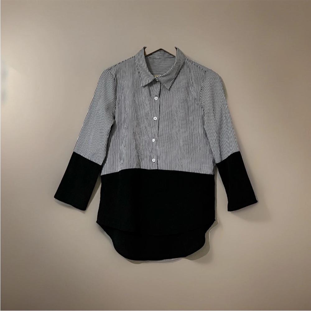 Unbranded Women’s Medium Striped Collared Blouse